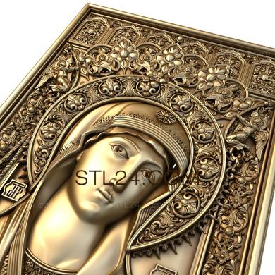 Icons (The image of the Blessed Virgin Mary of the Nevskaya Skoroposlushnitsa, IK_1590) 3D models for cnc